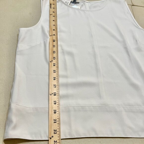Talbots Sleeveless White Blouse with Side Tie - Size 14, NWT - Picture 8 of 10